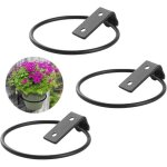 Supports muraux pour pot de fleurs, 3 pcs crochets muraux en m�tal pour pot de fleurs pot anneau titulaire ...