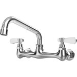 Support mural pour robinet de cuisine avec bec pivotant de 20, 3 cm, vier commercial central  2 poignes ...