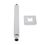 Support mural de tuyau de bras de douche carré en acier inoxydable pour pommeau de douche au plafond ... Support mural de tuyau de bras de douche carré en acier inoxydable pour pommeau de douche au plafond ...