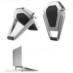 Support pour ordinateur portable, pliable, en m�tal, convient � la plupart des ordinateurs portables ...