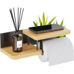 Support papier toilette mural - avec ou sans per�age - porte - papier toilette en bois & m�tal - distributeur ...