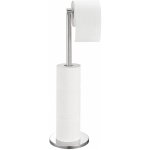 Support papier toilette, porte papier toilette sur pied 2en1 avec socle robuste, 16 x16 x55cm, acier ...