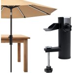 Support parasol pour balustrade, fixation pour balcon, jardin & vnements extrieurs, portable et rglable ...