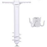 Support parasol de plage de taille universelle - porte parasol  visser dans le sol - rsiste aux vents ...