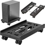 [jamais utilis�] support pc sous bureau: support d'unit� centrale mobile avec roues verrouillables, antid�rapa ...