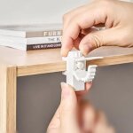 Support de pince porte - rideaux 2pcs barre transversale r�glable tringle � rideaux en plastique pour ...