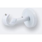 Support mural et plafond de 6cm pour tringles  rideaux de diam. 20mm en blanc mat boulet