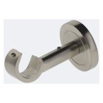 Support mural et plafond de 6cm pour tringles  rideaux de diam. 20mm en nickel mat boulet
