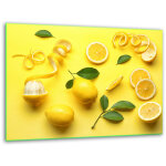 Support de planche � d�couper en verre 40x30 fruits