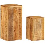 Supports pour plantes 2 pcs bois solide de manguier - support plante - jardiniere - table d'appoint - ...