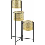 Support de plante ( 3 cache - pots) verrebroek mtal laiton noir