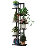 Support pour plantes en bambou - �tag�re d'int�rieur - petit support de fleurs en m�tal pour terrasse, ...