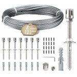 Support pour plantes grimpantes, kit de suspension de corde en acier inoxydable de 12 m avec cble en ...