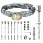 Support pour plantes grimpantes, kit de suspension de corde en acier inoxydable de 12 m avec c�ble en ...