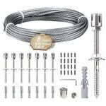 Support de plantes grimpantes. kit de suspension en corde inox 12 m. comprend c�ble 3 mm et 8 tendeurs. ...