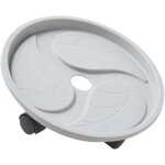 Support � plantes mobile rond avec roulettes, plateau et porte - pots de fleurs pour int�rieur et ext�rieur, ...