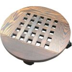 Support de plante en pot en bois avec roues, support de plante en pot de pot de fleur roulant rond pour ... Support de plante en pot en bois avec roues, support de plante en pot de pot de fleur roulant rond pour ...
