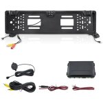 Support de plaque d'immatriculation avec cam�ra arri�re et capteurs de recul