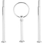 Support de plateau � g�teaux � plusieurs niveaux avec poign�e pour assiette � fruits (rond argent� � ...