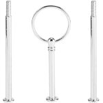 Support de plateau � g�teaux � plusieurs niveaux avec poign�e pour assiette � fruits (rond argent� � ...