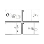 Support de pommeau de douche pour ensemble / colonne de douche chrom 12x4 cm