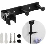 Support de pommeau de douche - pommeau de douche r�glable avec 2 crochets pour accrocher dans la salle ...