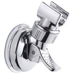 Support de pommeau de douche r�glable, ventouse amovible, sans per�age, chrome poli, pour salle de bain, ...