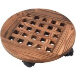 Support porte plantes en bois - dessous de pot de fleur rond en bois massif à roulettes, mobile base ... Support porte plantes en bois - dessous de pot de fleur rond en bois massif à roulettes, mobile base ...