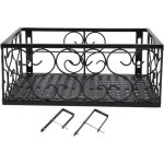 Support de pot de fleur de balcon tagre dcorative de garde - corps de patio en fer paissi avec dispositifs ...