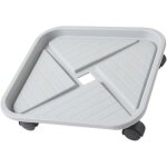 Support pot de fleurs carr� avec roulettes pivotantes plateau plastique �pais antid�rapant pour plantes ...