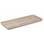 Support de pot de fleurs en plastique rectangulaire 40 cm caramel