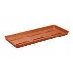 Support de pot de fleurs rectangulaire pour balcon 40x14, 5 cm en terre cuite