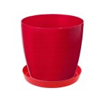 Support de pot de fleurs rouge 12, 6 x 1, 8 cm en plastique d�coratif