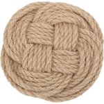 Support de pot tapis antid�rapant jute tiss� dessous de plat moderne �paissir isolation thermique marron ...