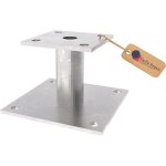 Support de poteau double platine galvanis� � chaud 100 x 100 x 100 mm ? fixation bois et b�ton ? gezu ...