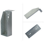 Support de poteau lourd avec l�vre galvanis� pour poutres de 10 x