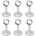 Support de poteau mat�riel montage tringle � rideau supports garde - robe 6 pi�ces prise � bride en acier ...