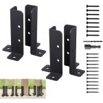 Supports de poteaux de terrasse rglables, ensemble de 4 supports de base de poteau, supports de pergola ...
