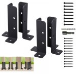 Supports de poteaux de terrasse r�glables, ensemble de 4 supports de base de poteau, supports de pergola ...