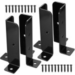 Supports de poteaux de terrasse rglables, ensemble de 4 supports de base de poteau, supports de pergola ...