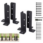 Supports de poteaux de terrasse r�glables, ensemble de 4 supports de base de poteau, supp