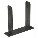 Support de poteau en u noir pour poteaux de 14 x 14 cm - par