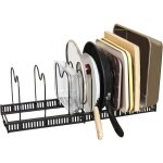 Support de rangement extensible pour couvercles de casseroles, casseroles et po�les avec 12 compartiments ...