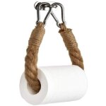 Support de rouleau corde, porte - serviette en corde de chanvre pour salle de bain et cuisine, porte ...