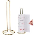 Support de rouleau de papier, porte - rouleau de cuisine portable en acier inoxydable or porte rouleaux ...