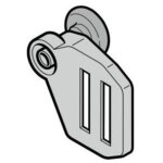 Support et roulette haute droite ferrure n hormann