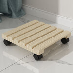 Support � roulettes pour pot de fleur paletti 29 x 29 x 8 cm i roule pot de plant pour l'int�rieur i ...