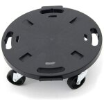 Kz garden - support � roulettes rond diam�tre 30 x 7 cm 4 roues - porte plante, pot de fleurs 170 kg ...