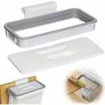 Support de sac poubelle en plastique, 2 pcs poubelle cuisine pliable, poubelle de placard suspendue, ...