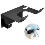 Support seche cheveux, colle + vis double installation support de s�che - cheveux en acier inoxydable ...
